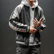 Colorblock gold velvet jacket men