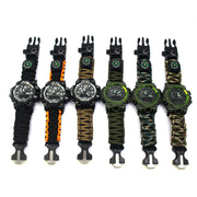 Outdoor Waterproof Multifunctional Climbing Watch Parachute Cord Woven Emergency Survival Watch